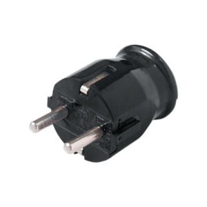 Plugue Móvel Elettrocanali Schuko Preto